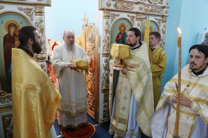 Архиерейская литургия в храме посёлка Верхнестепного