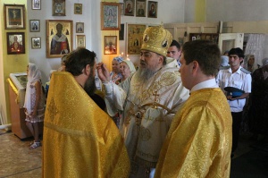 Владыка молился на всенощном бдении в самом восточном храме Георгиевской епархии