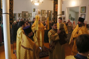 Архиерейская литургия в Ильинском храме посёлка Новоульяновского