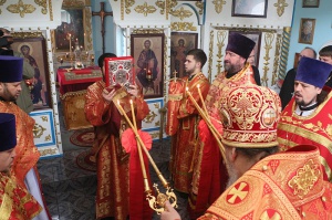 Епископ Гедеон совершил Литургию в Георгиевском храме исправительной колонии № 4