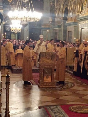 Епископ Гедеон совершил всенощное бдение в Успенском соборе Почаевской Лавры