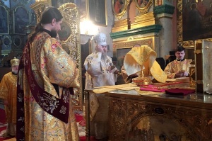 Епископ Гедеон сослужил митрополиту Почаевскому Владимиру