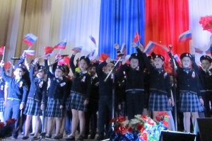 В станице Лысогорской кадеты показали праздичный концерт, посвящённый Дню Победы