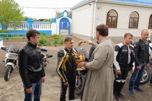 Освящение мотоциклов байкеров Будённовского района