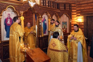 Епископ Гедеон совершил первую Литургию в новом храме посёлка Шаумянского