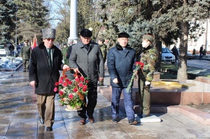 Благочинный Георгиевского округа принял участие в митинге по случаю 75-й годовщины освобождения Георгиевска от фашистов