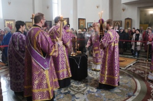Епископ Гедеон возглавил богослужения последней в этом Великом посту родительской субботы