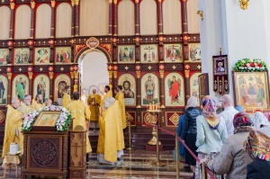 В день своего тезоименитства епископ Гедеон возглавил богослужения в Георгиевском соборе