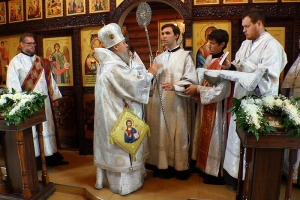 Епископ Гедеон совершил освящение Ильинского храма посёлка Нового и диаконскую хиротонию
