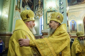 Епископ Гедеон сослужил митрополиту Ставропольскому и Невинномысскому Кириллу в Казанском кафедральном соборе города Ставрополя