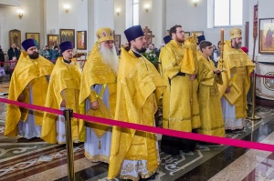 В свой 56-й день рождения епископ Гедеон совершил Литургию в Георгиевском соборе