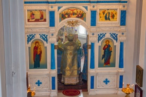 Епископ Гедеон возглавил престольное торжество храма Казанской иконы Божией Матери села Левокумского