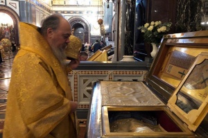 Епископ Гедеон сослужил Предстоятелям Иерусалимской и Русской Православных Церквей