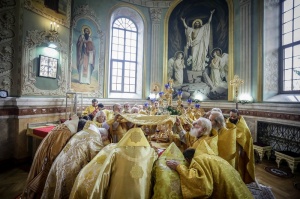 Епископ Гедеон принял участие в Божественной литургии в Казанском кафедральном соборе города Ставрополя