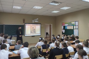 В православной начальной школе прошёл урок, посвящённый иконам