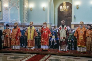 Епископ Гедеон принял участие в Литургии в Казанском кафедральном соборе Ставрополя