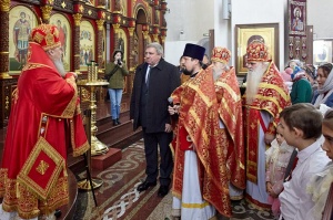 В свой 60-й день рождения епископ Гедеон совершил Литургию в Георгиевском соборе