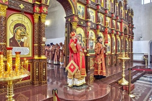 В свой 60-й день рождения епископ Гедеон совершил Литургию в Георгиевском соборе