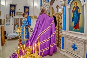 Епископ Гедеон возглавил престольное торжество храма Казанской иконы Божией Матери села Левокумского
